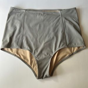 Kortni Jeane Gray Bikini Swimsuit Bottoms Large L